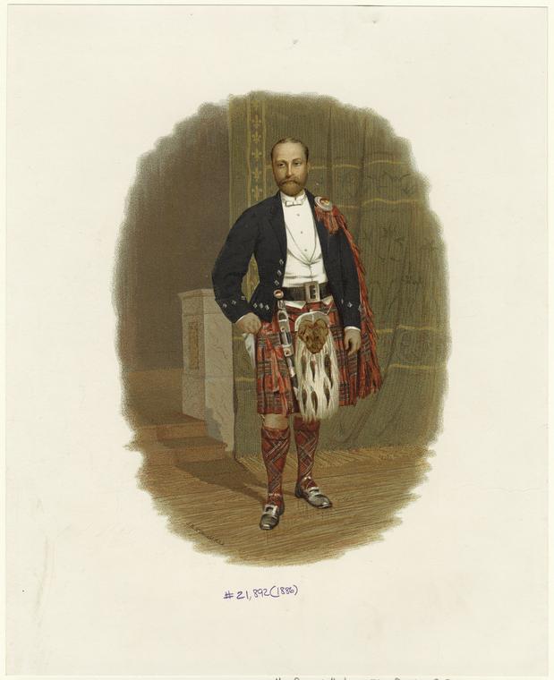 His Royal Highness, the duke of Rothesay in Highland costume.